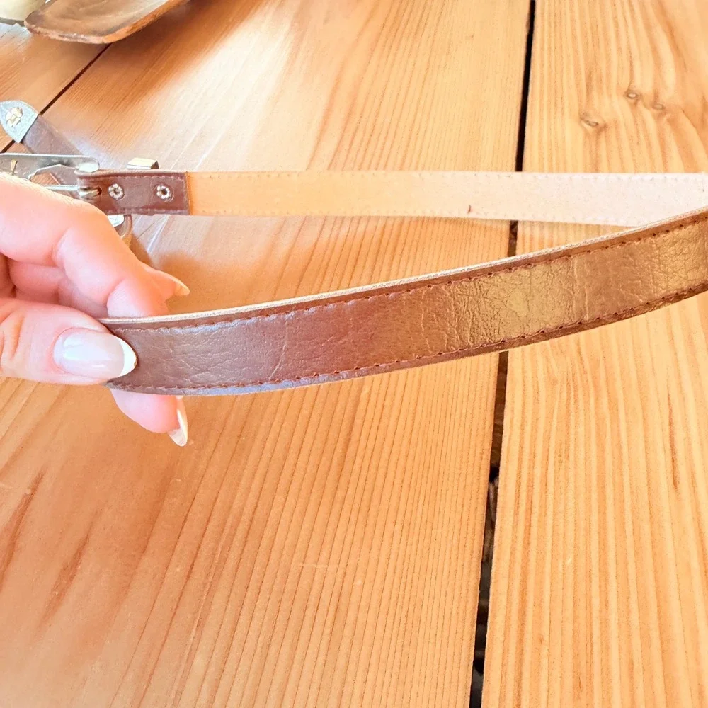 Vintage Western Floral Buckle Leather‎ Belt